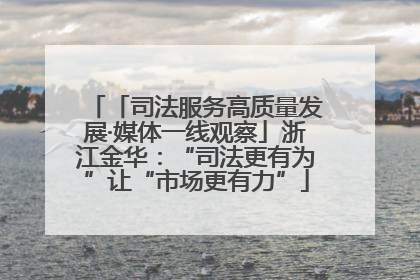 「司法服务高质量发展·媒体一线观察」浙江金华：“司法更有为”让“市场更有力”