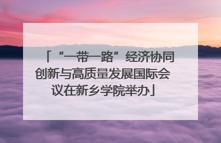 “一带一路”经济协同创新与高质量发展国际会议在新乡学院举办