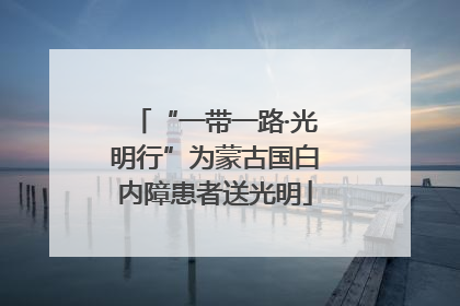 “一带一路·光明行”为蒙古国白内障患者送光明
