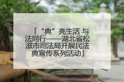 “典”亮生活 与法同行——湖北省松滋市司法局开展民法典宣传系列活动