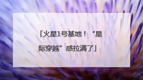 火星1号基地！“星际穿越”感拉满了