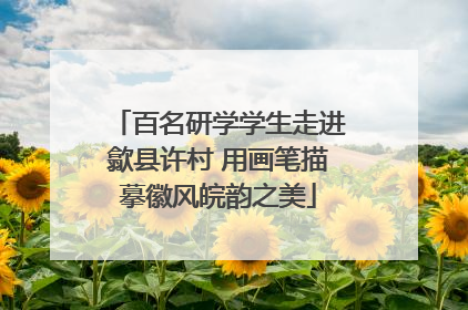 百名研学学生走进歙县许村 用画笔描摹徽风皖韵之美