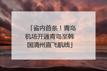 省内首条！青岛机场开通青岛至韩国清州直飞航线