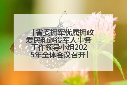 省委拥军优属拥政爱民和退役军人事务工作领导小组2025年全体会议召开