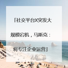 社交平台X突发大规模宕机，马斯克：将专注企业运营
