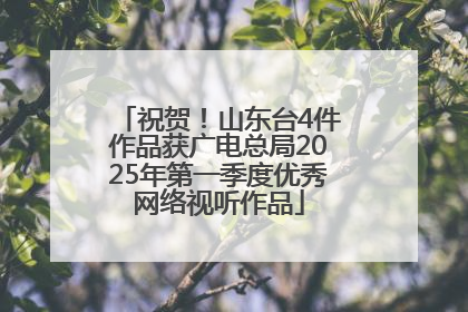 祝贺！山东台4件作品获广电总局2025年第一季度优秀网络视听作品