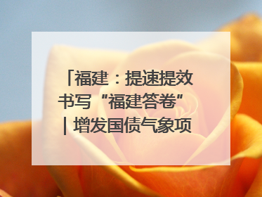 福建：提速提效书写“福建答卷”｜增发国债气象项目落地见效