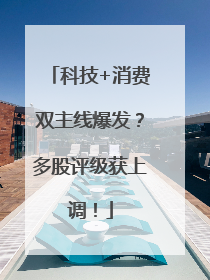 科技+消费双主线爆发？多股评级获上调！