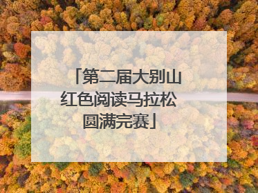 第二届大别山红色阅读马拉松圆满完赛