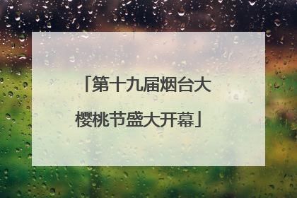 第十九届烟台大樱桃节盛大开幕
