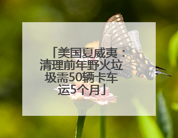 美国夏威夷：清理前年野火垃圾需50辆卡车运5个月