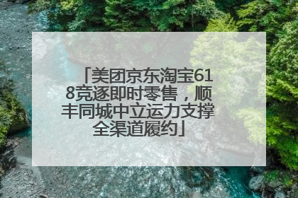美团京东淘宝618竞逐即时零售，顺丰同城中立运力支撑全渠道履约