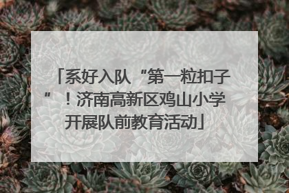 系好入队“第一粒扣子”！济南高新区鸡山小学开展队前教育活动