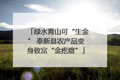 绿水青山可“生金” 奉新县农产品变身致富“金疙瘩”