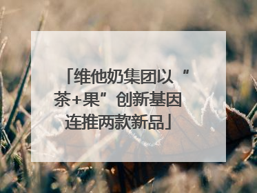 维他奶集团以“茶+果”创新基因连推两款新品