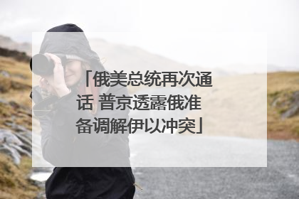 俄美总统再次通话 普京透露俄准备调解伊以冲突
