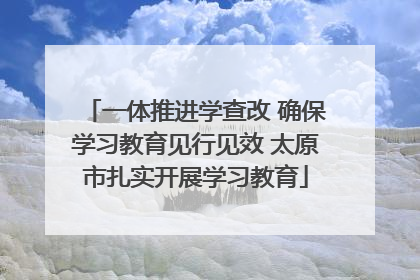 一体推进学查改 确保学习教育见行见效 太原市扎实开展学习教育