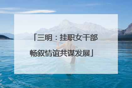 三明：挂职女干部畅叙情谊共谋发展