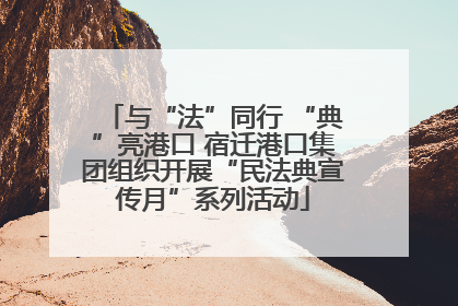 与“法”同行 “典”亮港口 宿迁港口集团组织开展“民法典宣传月”系列活动