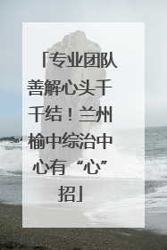 专业团队善解心头千千结！兰州榆中综治中心有“心”招
