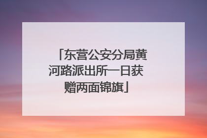 东营公安分局黄河路派出所一日获赠两面锦旗