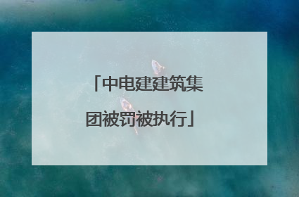 中电建建筑集团被罚被执行