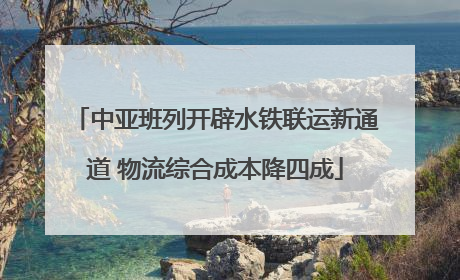 中亚班列开辟水铁联运新通道 物流综合成本降四成