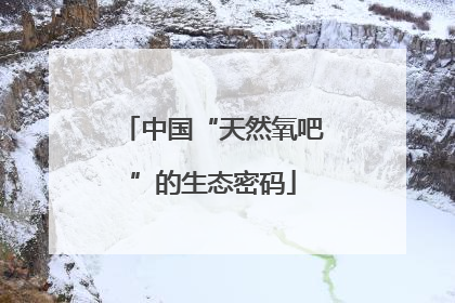 中国“天然氧吧”的生态密码