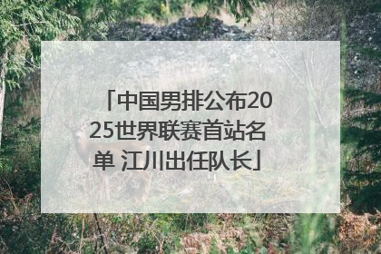 中国男排公布2025世界联赛首站名单 江川出任队长