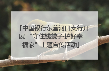 中国银行东营河口支行开展 “守住钱袋子·护好幸福家”主题宣传活动