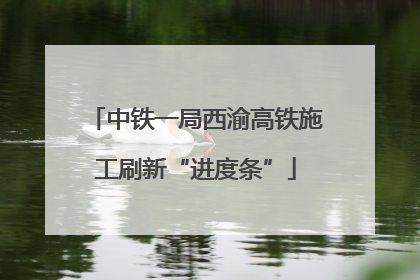 中铁一局西渝高铁施工刷新“进度条”