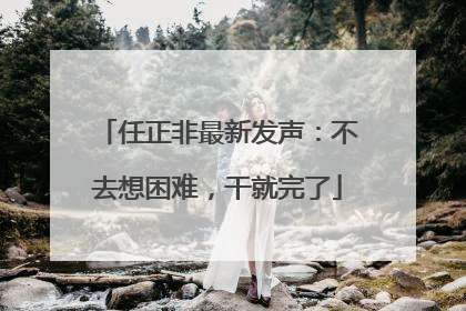 任正非最新发声：不去想困难，干就完了