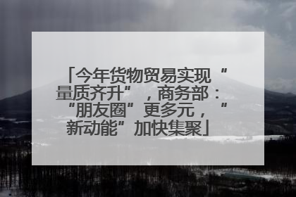 今年货物贸易实现“量质齐升”，商务部：“朋友圈”更多元，“新动能”加快集聚