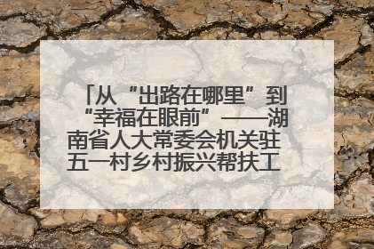 从“出路在哪里”到“幸福在眼前”——湖南省人大常委会机关驻五一村乡村振兴帮扶工作队书写振兴答卷