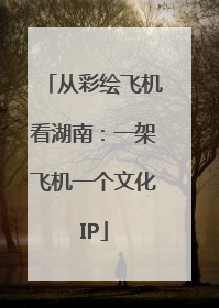 从彩绘飞机看湖南：一架飞机一个文化IP