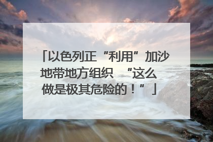 以色列正“利用”加沙地带地方组织  “这么做是极其危险的！”