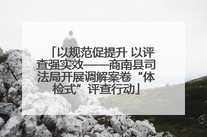 以规范促提升 以评查强实效——商南县司法局开展调解案卷“体检式”评查行动