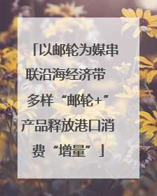 以邮轮为媒串联沿海经济带 多样“邮轮+”产品释放港口消费“增量”