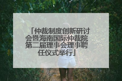 仲裁制度创新研讨会暨海南国际仲裁院第二届理事会理事聘任仪式举行