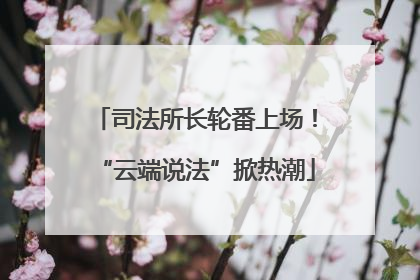 司法所长轮番上场！“云端说法”掀热潮