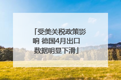 受美关税政策影响 德国4月出口数据明显下滑