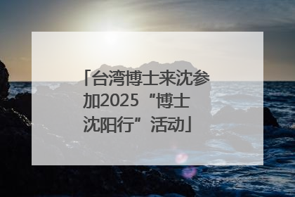 台湾博士来沈参加2025“博士沈阳行”活动