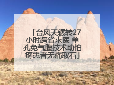台风天辗转27小时跨省求医 单孔免气腹技术助怕疼患者无痛取石