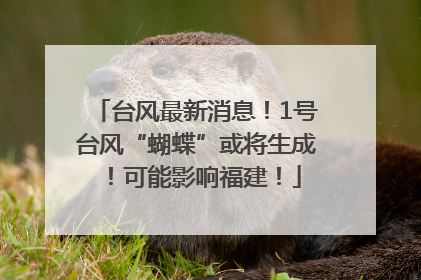 台风最新消息！1号台风“蝴蝶”或将生成！可能影响福建！