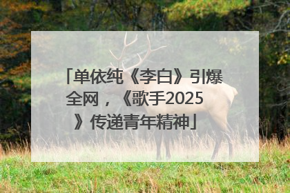 单依纯《李白》引爆全网，《歌手2025》传递青年精神