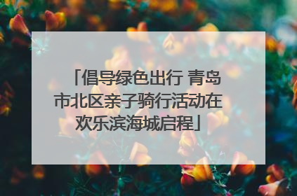 倡导绿色出行 青岛市北区亲子骑行活动在欢乐滨海城启程