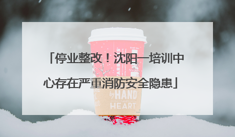 停业整改！沈阳一培训中心存在严重消防安全隐患