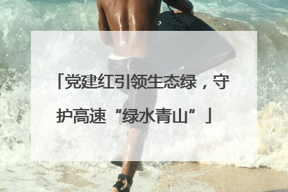 党建红引领生态绿，守护高速“绿水青山”