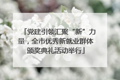 党建引领汇聚“新”力量，全市优秀新就业群体颁奖典礼活动举行