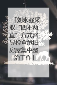 刘永强采取“四不两直”方式督导检查危旧房屋集中整治工作